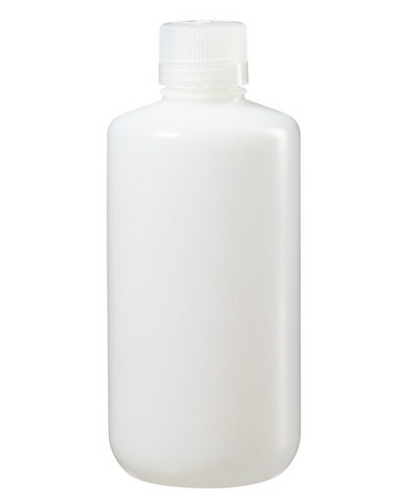 Nalgene Bottle, IP2, Narrow-Mouth High-Density Polyethylene (HDPE) with Polypropylene (PP) Screw Cap, Round, 1 L, EA, 6/PK or 24/CS, Thermo Scientific, 2099-0032