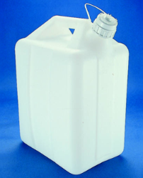 Nalgene Jerrican, High-Density Polyethylene (HDPE) with White Polypropylene (PP) Screw Closure, 20 L, 1/PK or 4/CS, Thermo Scientific, 2240-0050