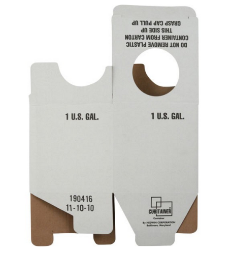 Shipping Carton, for 10-4012 1 gallon Cubitainer, Cincinnati Container Company, 702128CB01N