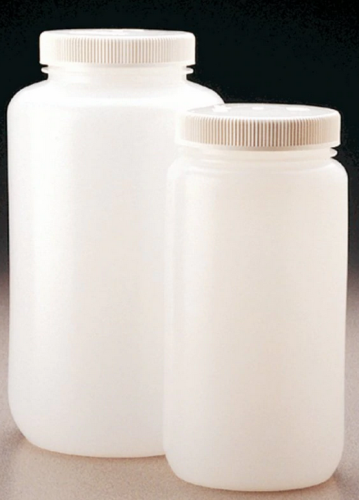 Nalgene Bottle, Large Wide-Mouth High-Density Polyethylene (HDPE) with Polypropylene (PP) Screw Closure, 4 L, Thermo Scientific, 2120-0010