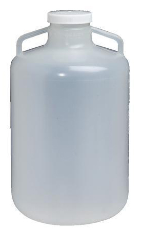 Nalgene Carboy, Wide-Mouth Autoclavable Polypropylene (PP) with Polypropylene (PP) Closure and Molded Handles, 10 L, Thermo Scientific, 2235-0020