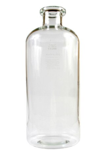 PYREX Solution Bottle with Tooled Neck, 9.5 L / 2.5 gallon, Corning, 1595-2X
