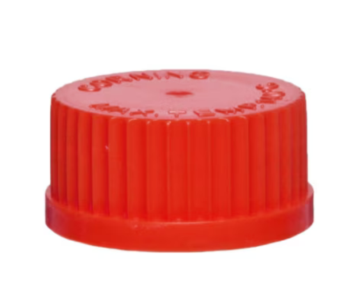 Cap, HiTemp Red, Polybutylene Terephthalate (PBT), GL45 mm, 10/CS, Corning, 1395-45HTC