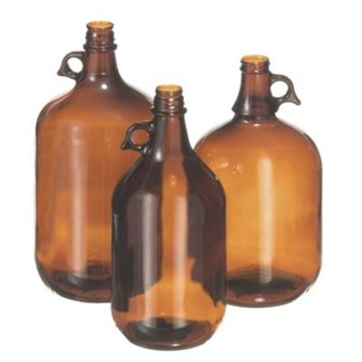 Glass Bottle, Amber, 1 gal. without Cap (38 mm Neck)
