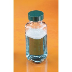 Bottle, X-Wide-Mouth, Square, Vacuum and Ionization Treated, 32 oz./1000 mL, with 48 mm Polyethylene Lined Cap