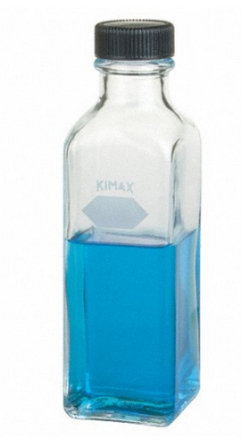 Bottle, Milk Dilution, Borosilicate Glass with Black Phenolic Screw-Cap, Graduated at 99 mL, 160 mL, DWK, 14925-160