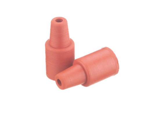Rubber Serum Stopper, D-88, Fits mouth 5 mm I.D. x 11 mm O.D., Natural Red Rubber