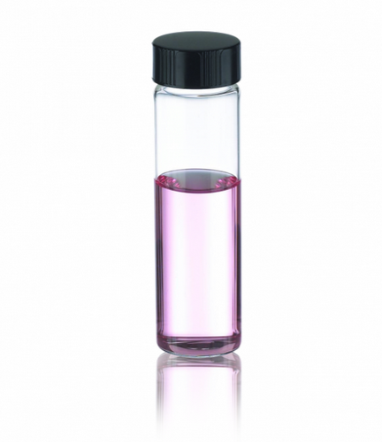 Wheaton Lab File Sample Vials, Standard with Caps Attached, Glass, Rubber Lined Caps, 40 mL, DWK, 72/CS, 225290