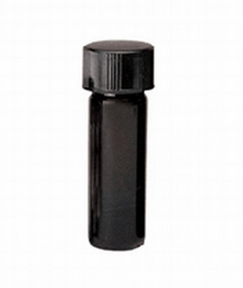 Wheaton NextGen V Vial, 1 mL Amber Glass, Solid Top, PTFE/Rubber-Lined Screw Cap, 12/CS, DWK, W986334NG