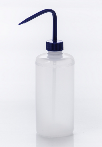 Wash Bottle, Narrow-Mouth, Low-Density Polyethylene (LDPE) with Blue Propylene (PP) Cap Assembly, 500 mL, 6/PK, SP Bel-Art Products, F11615-0500