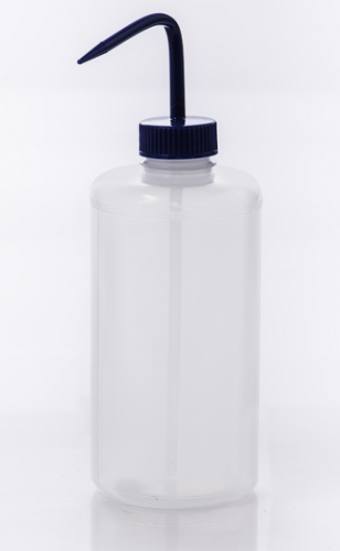 Wash Bottle, Narrow-Mouth, Low-Density Polyethylene (LDPE) with Blue Polypropylene (PP) Cap, 1000 mL, SP Bel-Art Products, F11615-1000