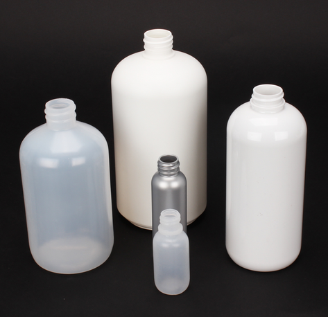 Bottle, Boston Round, Narrow Mouth, Low-Density Polyethylene (LDPE), 16 oz. (28-400 Cap Required),  Cincinnati Container, 20016NH