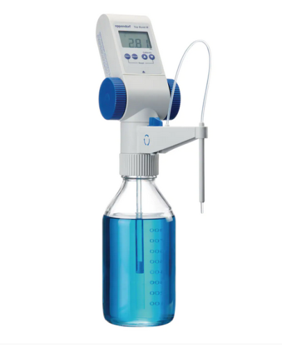Top Buret Model H Bottletop Burette, 5 mL per Turn, Digital Display 0.01 mL to 999.9 mL, Eppendorf, 4965000025