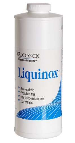 Cleanser, Liquinox, Concentrated, Anionic Liquid Detergent for Manual & Ultrasonic Cleaning, Dilute 1:100, 1 32 oz. Bottle