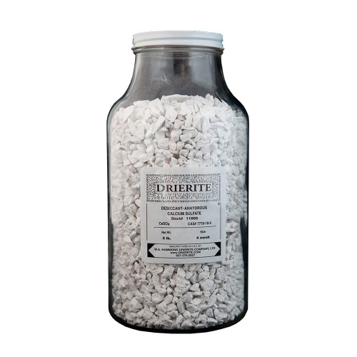 Drierite, 4 Mesh, Anhydrous Calcium Sulfate,  Non-Indicating, 5 lb. Bottle
