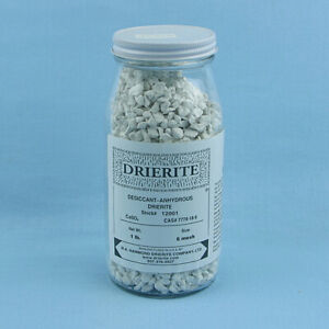 Regular Drierite, Anhydrous Calcium Sulfate, 6 Mesh, Non-Indicating, 1 lb.