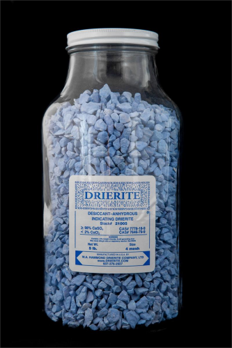 Indicating Drierite, Anhydrous Calcium Sulfate, 4 Mesh, 5 lb. W.A.Hammond 21005