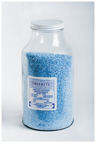 Indicating Drierite, Anhydrous Calcium Sulfate, 10 - 20 Mesh, 5 lb Bottle
