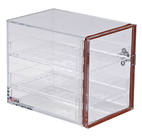 Desiccator Cabinet, Acrylic, 10 in. x 7 in. x 8-1/2 in., with Sliding Shelves