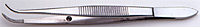 Dissecting Forceps, 4-1/2 in. Stainless Steel, Curved, Fine Point, Serrated Tips, 300-131