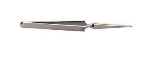 Reverse-Action Forceps, 5 in., Sharp, Smooth Points, Stainless Steel, Normally Closed, Opens with Finger Pressure