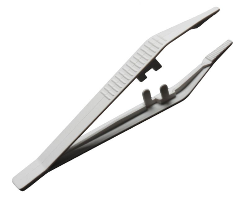 Forceps, Polypropylene, Serrated Tips, 5 in. 6/PK, Bel Art Products, F37920-0000