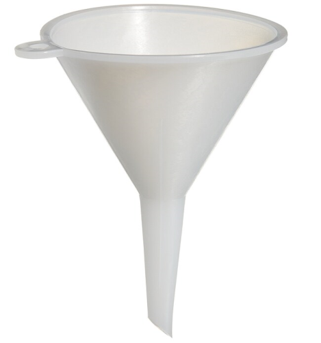 Funnel, NALGENE, Heavy Duty LDPE, 101 mm Top I.D., 254 mL, 4260-0040