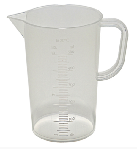 Tall Form Beaker with Handle, Polypropylene, 500 mL, Dynalon, 326485-0500