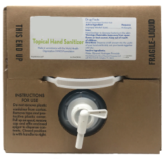 Hand Sanitizer, 75% Isopropyl Alcohol Based, 20 L Cubitainer, Ricca, R4219000-20F [3, UN 1219, P.G. II]