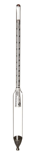 Hydrometer, Dual Scale Baume Specific Gravity, 1.2-1.420, 24-43 Baume Range