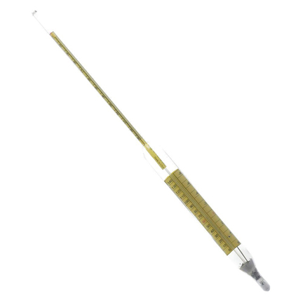 Thermometer/Hydrometer, Thermometer 0 to 150 Degrees F 380 mm Length, Hydrometer API -1 to 11 Degrees, ASTM 51HL