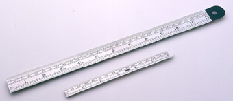 Ruler, Stainless Steel, English and Metric, 12 in.