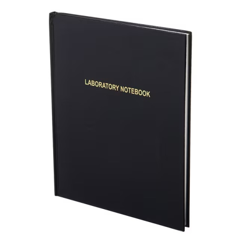 Nalgene, Laboratory Notebook, Black Polyethylene Cover, with 1/4 in. Grid PolyPaper, 9-1/4 in. x 11-1/4 in. Page, 6300-1000