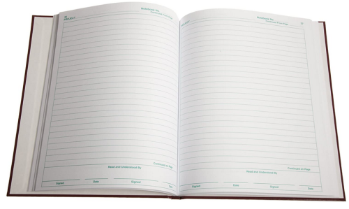Lab Notebook with Lines, Black, 1/PK N6300-2000