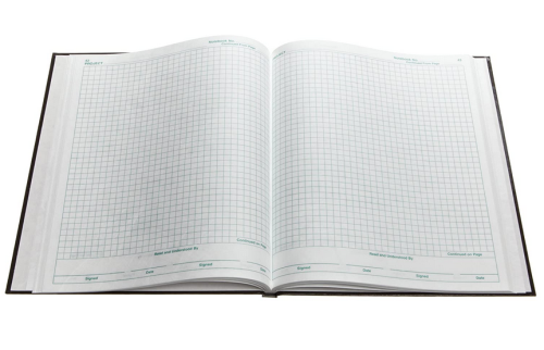 Nalgene, Laboratory Notebook, Forest Green Polyethylene Cover, with 1/4 in. Grid Paper, 8-1/2 in. x 11 in. Page, 6301-1000