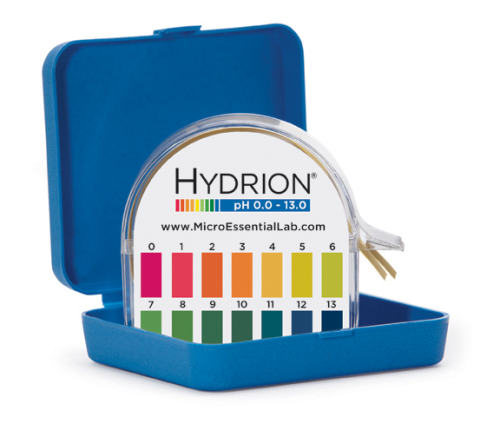 HYDRION pH Paper, Range is 0.0 - 13.0 pH. Supplied in Plastic Double Roll Dispenser Complete with Color Chart, Micro Essential Laboratory, 193, NOT SUITABLE FOR WATER.