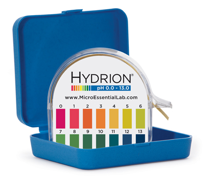 HYDRION Jumbo Insta-Chek pH Paper Dispenser,  0.0-13.0 pH, 1/2 in. W x 600 in. L, Micro Essential Laboratory, HJ-613.  NOT SUITABLE FOR WATER.