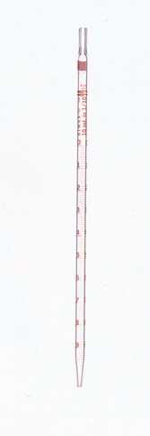 Pipet, Serological, for Cotton Plugging, Reusable, Color-Coded White, 25 mL x 0.1 mL, 37034A-25