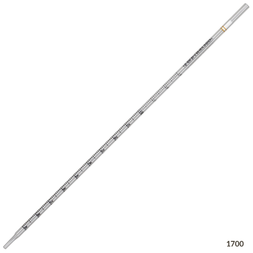 1 mL, Serological Pipette, PS, Standard Tip, 275mm, STERILE, Yellow Striped, Individually Wrapped, 500/Cs