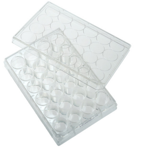 Tissue Culture Treated Multiple Well Plates, 24-Well, Polystryene, STERILE, 50/CS, Celltreat, 229123