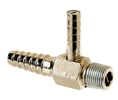 Aspirator Filter Pump, 3 in. Long, 3/8 in. NPT Tapered Inlet, Short, Swirling-Type, Nickel Plated, with Serrated Tail and Side Arm