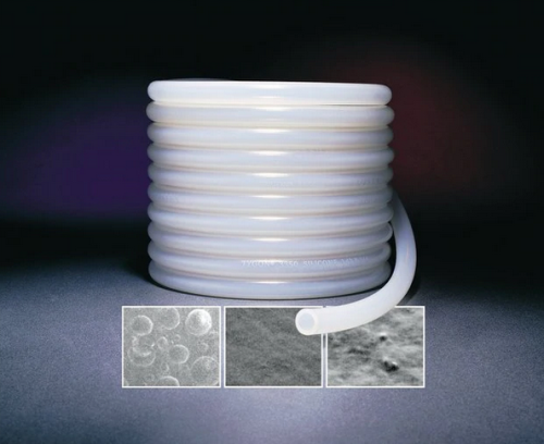 Silicone Tubing, Hardness Rating 50, Platinum-Cured, 1/4 in. I.D. x 1/16 in. Wall x 3/8 in. O.D.