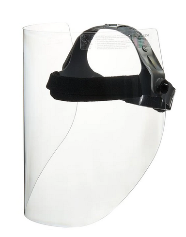 Face Shield, 1.5 mm Thick Polycarbonate, Offers Excellent Impact Protection & Face & Neck Protection Against UV Radiations up to 200-360 Nanometers,  6355-0001