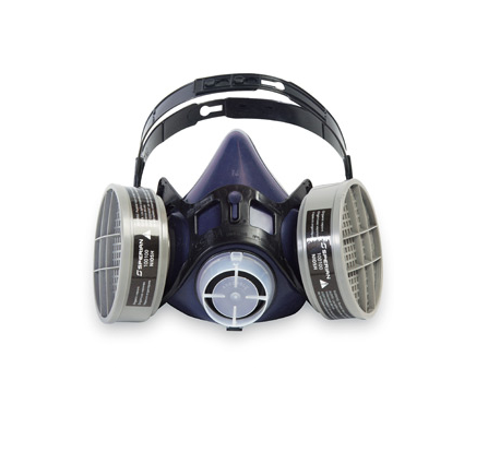 Respirator, Wilson 6000 Series, Dual Cartridge and Filter, Small, Ultra Soft Silicon, Half Mask