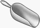 Scoop, 8 oz., Cast Aluminum, Round Bottom