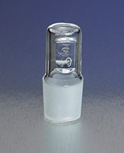 Barrel-shaped Head Hollow Pyrex Stopper #19, Corning, 7650-19