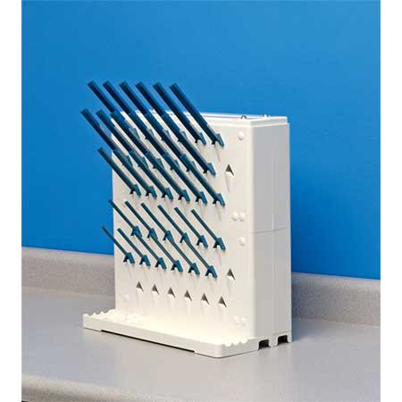 Lab-Aire II Labware Drying Rack, Single-sided, Non-Electric, 14.75 x 7 x 15.4 in., 38 Pegs, Bel Art Products, F18933-0012
