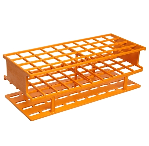 Unwire Test Tube Racks, 13 mm Tube Size, Orange, 200 mm L x 102 mm W x 57 mm H, 6 x 12 Array, 5970-0113