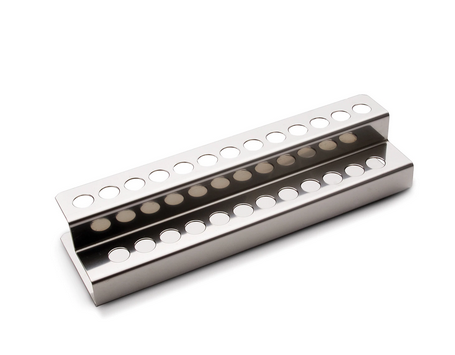 Test Tube Rack, Stainless Steel, Holds 25 - 16 mm Tubes, Hanna Instruments, HI740216