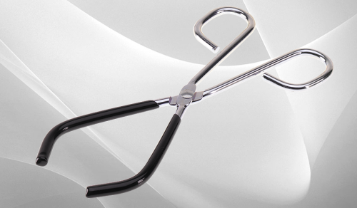 Beaker Tongs. Length is 9 inches. For Handling Previously Heated Glass Beakers from 50 to 2000 mL